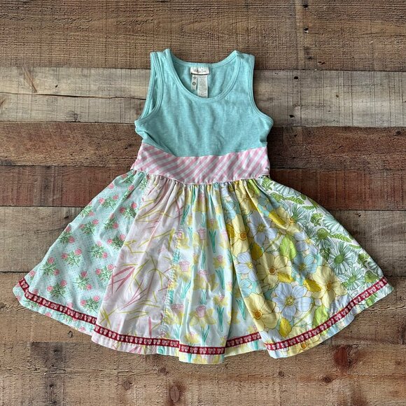 Matilda Jane Girls Size 6 Hello Lovely Trend Setter Dress Sleeveless Patchwork - Picture 1 of 7
